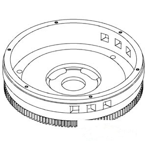 FLYWHEEL W/ RING GEAR — Part #EAP-105619
