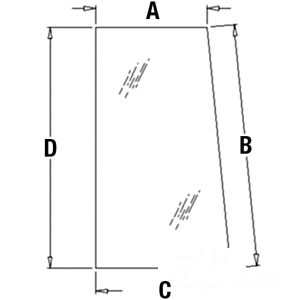 GLASS SIDE WINDOW — Part #EAP-105827