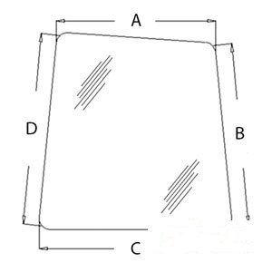 GLASS (RH) FRONT — Part #EAP-105902