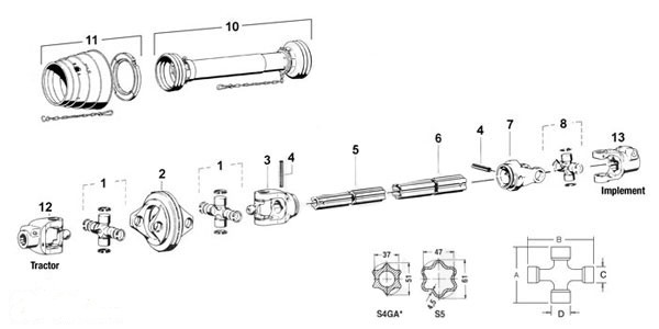 IMP. YOKE SPLINED — Part #EAP-106199