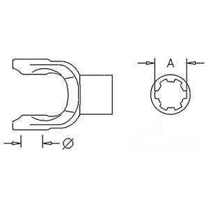 IMPLEMENT YOKE SPLINED — Part #EAP-108302