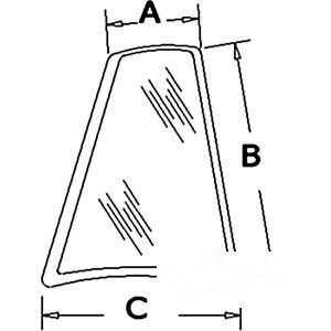 GLASSREAR QTR. PANEL WIN — Part #EAP-121730