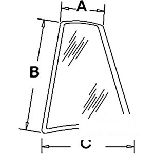 GLASSREAR QTR. PANEL WIN — Part #EAP-121731