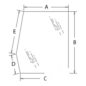 GLASS RH DOOR UPPER — Part #EAP-124042