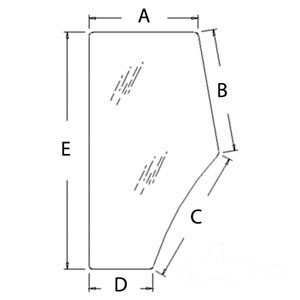 CAB DOOR WINDOW LH — Part #EAP-124220