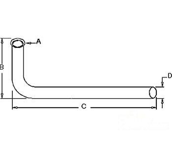 HORIZONTAL EXHAUST PIPE — Part #EAP-124365