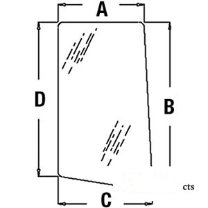 GLASS RH WINDOW — Part #EAP-134650