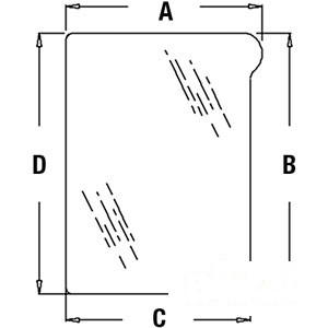 GLASS LOWER RH — Part #EAP-134681