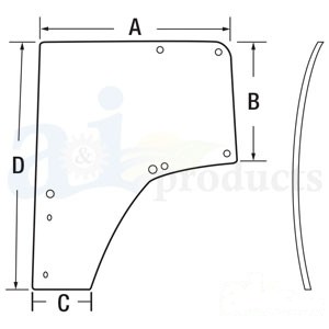 GLASS LH DOOR — Part #EAP-134722