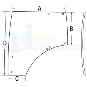 GLASS LH DOOR — Part #EAP-134744