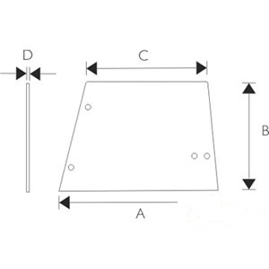 GLASS LH/RH SIDE WINDOW — Part #EAP-134924