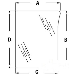 GLASS LOWER RH — Part #EAP-135011