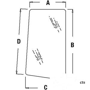 GLASS RH WINDOW — Part #EAP-135013