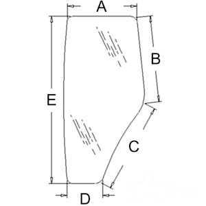 CAB DOOR GLASS LH — Part #EAP-143543