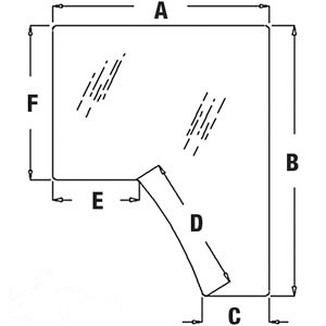 GLASS RH WINDOW — Part #EAP-143568