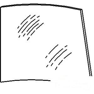 GLASS LH UPPER CAB DOOR/ — Part #EAP-144216