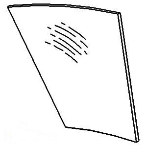 GLASSLH LOWER CAB DOOR/ — Part #EAP-144217