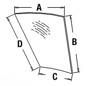 GLASSCAB DOOR WINDOW-BOT — Part #EAP-144846