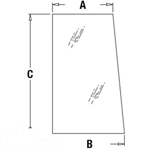 GLASS LH/RH SIDE WINDOW — Part #EAP-148032