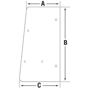 GLASS CAB SIDE WINDOWS — Part #EAP-148087