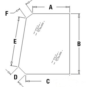 GLASS LH/RH DOOR UPPER — Part #EAP-148103