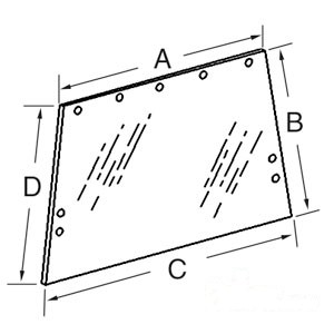 GLASS REAR CAB WINDOW — Part #EAP-159188