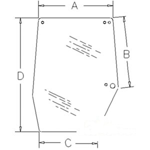 GLASS RH UPPER DOOR — Part #EAP-160927