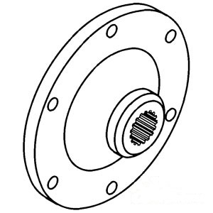PTO DRIVE HUB (6 BOLT) — Part #EAP-163203