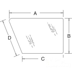 GLASS DOOR RH LOWER — Part #EAP-165813
