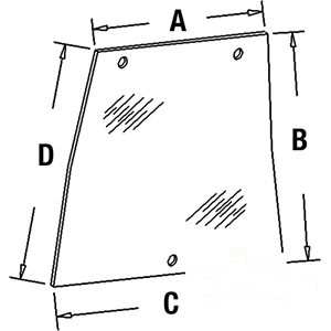 GLASS LH SIDE WINDOW — Part #EAP-168724