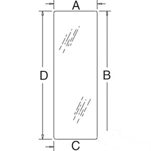 GLASS REAR; LOWER — Part #EAP-170224