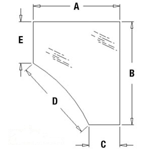 GLASS LH DOOR LOWER — Part #EAP-172899