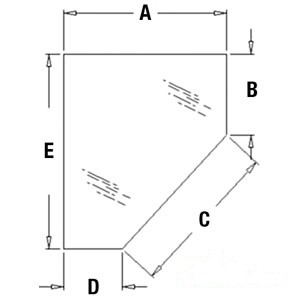 GLASS RH DOOR LOWER — Part #EAP-172900