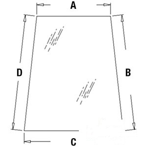 GLASS LH DOOR UPPER — Part #EAP-172901