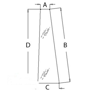 FRONT DOOR GLASS RH/LH — Part #EAP-172934