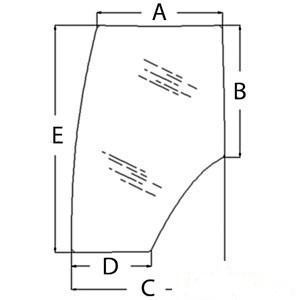 CAB DOOR WINDOW — Part #EAP-173227