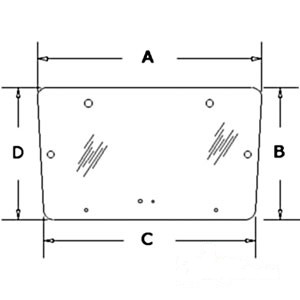 GLASS UPPER REAR WINDOW — Part #EAP-173271