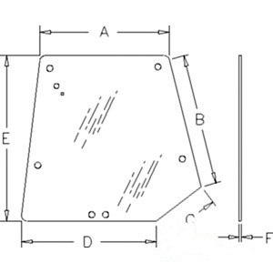 GLASS REAR WINDOW — Part #EAP-174800