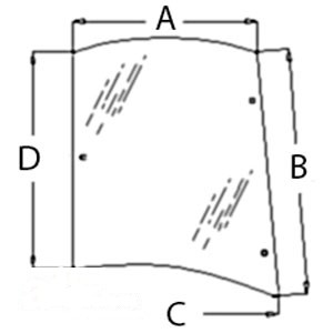 REAR SIDE WINDOW RH — Part #EAP-175672