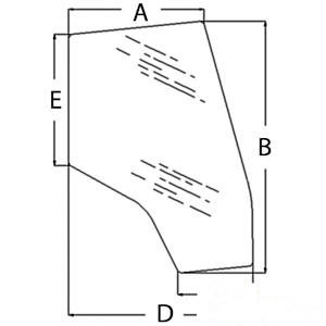 CAB DOOR WINDOW LH — Part #EAP-175711