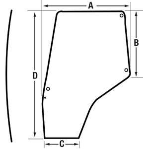 GLASS; LH DOOR — Part #EAP-177429