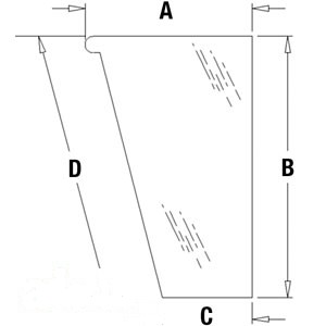 GLASS LOWER FRONT WINDOW — Part #EAP-177993