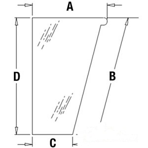 GLASS LOWER FRONT WINDOW — Part #EAP-177994