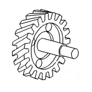 GEAR W/SHAFT OIL PUMP