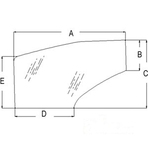 CAB DOOR WINDOW RH — Part #EAP-190728