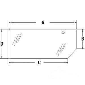 GLASS LOWER REAR — Part #EAP-190819
