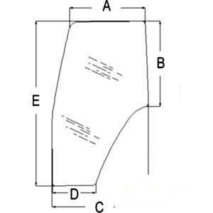 CAB DOOR WINDOW RH — Part #EAP-190975