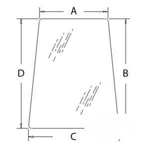 GLASS LH/RH DOOR UPPER — Part #EAP-192892