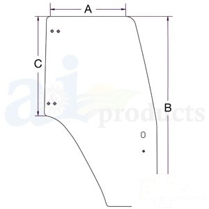 CAB DOOR GLASS LH — Part #EAP-193689