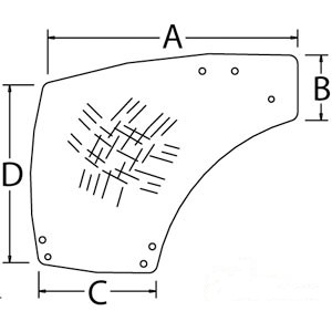 GLASS; CAB DOOR RH — Part #EAP-194018